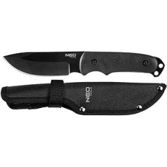 NEO TOOLS Tactical Knife 22 cm Long, Full Tang Construction, Blade 10.8 cm, ABS Handle, Stainless Steel 3Cr13, Nylon Bag, Outdoor Camping Survival Bushcraft Folding Knife