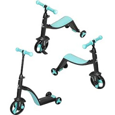 3-in-1 Kids Trike Combined Balance Bike Tricycle Scooter for Children from 2 Years Grows with Your Child Height Adjustable