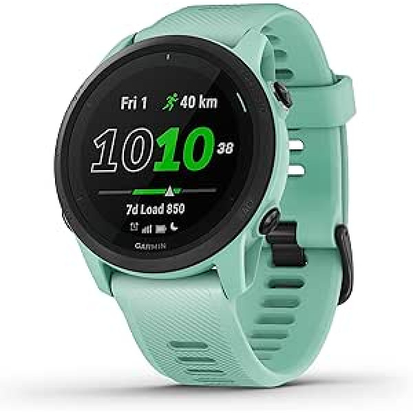 Garmin Forerunner 745 GPS skriešanas pulkstenis ar individuāliem treniņu plāniem, īpašām skriešanas funkcijām un detalizētu treniņu analīzi, 1,2 collu krāsu displeju, akumulatora darbības laiku līdz 7 dienām, ūdensizturīgs