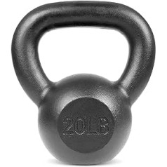 ProSource cietie čuguna kettlebells svari visa ķermeņa treniņam no 5 līdz 45 mārciņām