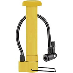 80 PSI Fahrradpumpe, tragbare Mini-Fahrradpumpe, PP-Material mit integriertem Stahlrohr, kompatibel mit Universal-Presta, Hochdruck-Handpumpe, gelbe Pumpe, Fahrradpumpe für Basketball,