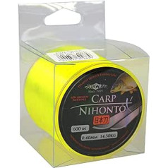 NIHONTO CARP Fluo Yellow Monofilament Very Smooth Fishing Line Carp Line Feeder Line Available from Diameter 0.23 to 0.40 mm (Diameter 0.40 mm / Load Capacity 13.80 kg) 600 m