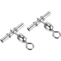 PATIKIL Sleeve Swivel Stainless Steel 3 Way Fishing Clamp