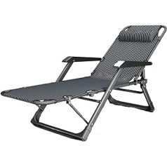 EVURU Tables and Chairs Folding Deck Chair for Office, Lunch Break, Nap, Summer, Home, Beach, Portable Balcony, Leisure Chair, Backrest, Lazy Adjustable (Color : 16)