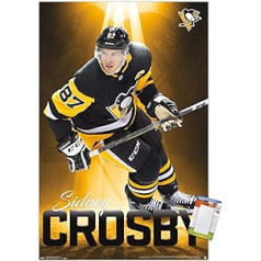 Trends International NHL Pitsburgas Penguins – Sidnijs Krosbijs 18 Wandposter, 37,4 x 56,8 cm, Premium plakāts un Passepartout