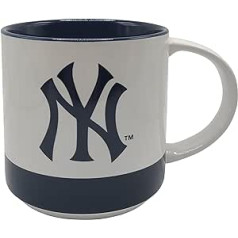 Boelter zīmola īpaši liela divu toņu kafijas krūze 16 unces MLB komandas logotips ar komandas krāsu iekšpusē (New York Yankees)