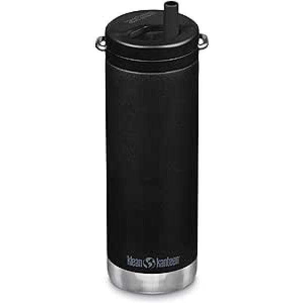 Klean Kanteen TKWide 473g (ar pagriežamu fiksatoru) - Melns