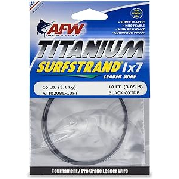 American Fishing Titanium Surfstrand Bare 1 x 7 Leader Wire