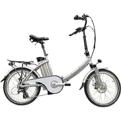 GermanXia E-Bike Folding Bike Mobilemaster E-Folding Bike Touring CH 7G Shimano 20 Inches, eTurbo 250 Watt HR Drive, up to 138 km Range according to StVZO