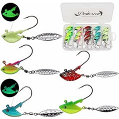 Dovesun Jig Spinner Set Underspin Fishing Accessories Set Spinner Bait with Willow Blade Indicator Fishing Mixed / Glow / Blue / Green / Colourful / Red 3.5 g 7 g 10 g 14 g 15 Pieces / 10 Pieces