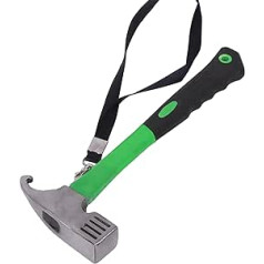 Camping Hammer 12 Inch Small Camping Hammer with Stake Puller Ergonomic Handle Rustproof Corrosion Resistant Outdoor Tent Hammer for Hiking Camping Set Green