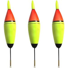 3 Pack EVA putu makšķerēšanas pludiņi nakts makšķerēšanai Luminous Bobbers for Pike Bass Carp Bass Bass Red LED 10g