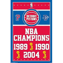 Trends International NBA Detroit Pistons – Champions Wandposter, 37,4 x 56,8 cm, liela izmēra