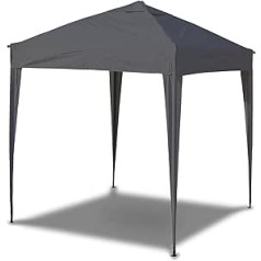 SANHENG Gazebo 3 x 3 Waterproof Folding Gazebo Waterproof Party Tent Quick Assembly Garden Gazebo Pop Up Tent Sun Protection Steel Frame (Grey, 3 x 3 m without Side Panels)