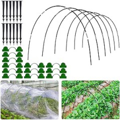 Shengruili Greenhouse Tyres, Polytunnel, Greenhouse Tyres, Fibreglass, Tunnel Arch for Raised Bed, Plant Tunnel Arches, Greenhouse Hoops, Garden Tunnel Tyres, Durable, Free Bendable