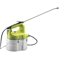 Ryobi Drucksprüher, 18 V, One+, 30 l/h Gartenspritze 18V, tvertne 3,5 litri, mit Messingdüse, Farbe grün/weiß, ohne Akku und Ladegerät – OWS1880, 18 V, Gelb, 30 cmx30