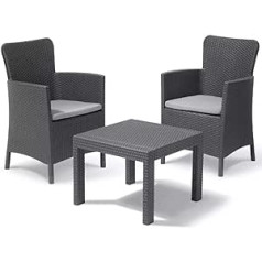 Allibert Salvador 221307 3-Piece Garden Furniture Set Balcony Furniture Graphite