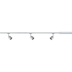 Paulmann 954.62 URail Set Cover Max 3 x 10 W GU10 Chrome Matt / Chrome 230 V 1 m Rail System Track Light Ceiling Lighting System Lighting 95462