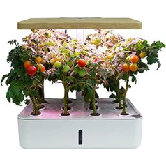 FAXIOAWA 12 Pots viedā hidroponiskā audzēšanas sistēma, iekštelpu darbvirsmas dārza komplekti ar LED augšanas gaismām, viedais stādītājs mājas virtuvei, hidroponiskas audzēšanas komplekti un sistēmas