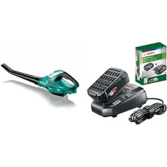 Bosch ALB 18 LI Battery Leaf Blower (without Battery, 18 V, 1.8 kg, 210 km/h Air Speed) & Bosch Starter Set 18 V (2.5 Ah Battery, 18 Volt System, Charger, in Box)