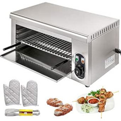 VEVOR Lift Salamander 2000 W Gastro Salamander Grill Work Area 45 x 26 cm Salamander Grill Bartscher Catering Stainless Steel with Temperature Setting 50-300°C