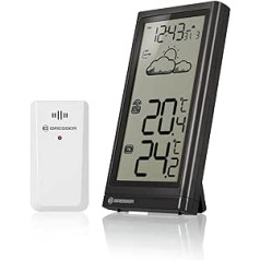 Bresser weather station radio with outdoor sensor Meteo Temp and date display for indoor and outdoor temperature with weather trend display