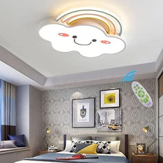 Ceiling Light Children's Lamps Bedroom LED Dimmable Ceiling Lamp Modern Rainbow Cloud Designer Pendant Light with Remote Control Boys Girls Decorative Lamps for Dining Room Dining Table Hallway