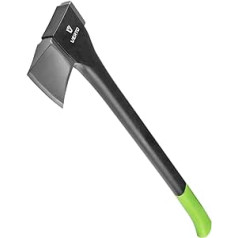 Verto Professional Axe 1510 g | Galvas plāksne: 1000 g | Garums: 710 mm (28'') | Stikla šķiedras rokturis Universāls cirvis koka cirvis skaldīšanas cirvis skaldīšanas cirvis Rokas cirvis Meža cirvis zaļš