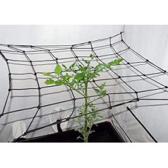 Melns Orchid Scrog tīkls 1 x 1 m - 100 x 100 cm Hidroponika Grow Room Scrog tīkls Telts Augu atbalsta tīkls Elastīgs āķa režģis