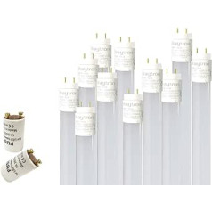 5x 120 cm LED vamzdelis G13 T8 fluorescencinis vamzdis / 18 W neutralus baltas (4200 K) 1750 liumenų 270° spindulio kampas / yra 5 vnt. pradinė pakuotė / pieno baltumo dangtelis