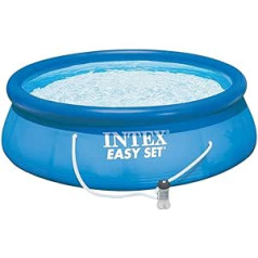 Intex 28132GN plaukimo baseino lengvas rinkinys, baseino filtro siurblys ir filtro įdėklas, 366 x 76 cm