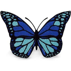 Blue Butterfly uzgludināms ielāps Tauriņu ielāpi, krāsaini dzīvnieki uzgludināmi ielāpi, tauriņu ielāpi, ielāps džinsu jakām un citiem apģērbiem beidzot mājās