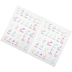 Ciieeo 2 Sheets Arabic Numeral Table Stickers with Arabic Alphabet Children's Room Alphabet Sticker Children's Wall Art Products for Children Number Toddler Bed Linen Made of Cotton