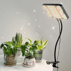 FRGROW Plant Lamp LED Full Spectrum, Plant Light for Indoor Plants, UV-IR Full Spectrum Plant Light LED 200 W, Grow Lamp LED 208 LEDs, Grow Lamp for Plants, Daisy Chain Euro Plug