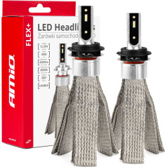 LED automobilių lemputės flex+ h7-6 12v 24v 6000k canbus amio-03662