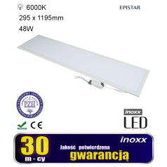 LED griestu panelis 120x30 48w lampas slim kasete 6000k auksts