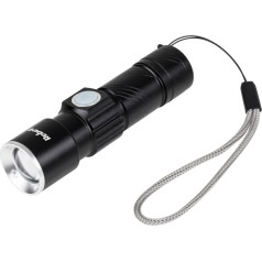 3W aluminum flashlight (ZOOM, USB plug)