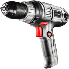 Graphite 250W mains drill/driver, 10 mm self-clamping chuck, case