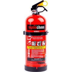 2 kg abc powder fire extinguisher with plastic head, pressure gauge and hanger