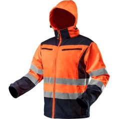 NEO Brīdinājuma softshell darba jaka ar kapuci, oranža, XXXL izmērs