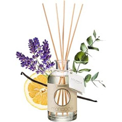 MONODOR Courage atsvaidzinošas istabas smaržu nūjiņas, ražotas Itālijā Ilgnoturīgas 200 ml Ilgtspējīgas istabas smaržas Lavanda, sāls, vaniļa, citrons vēsam, svaigam iekštelpu klimatam