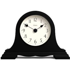 JONES CLOCKS® Speakeasy Mantel Pulkstenis - Tradicionāls/Klasisks dizains - Guļamistabas Pulkstenis - Dzīvojamās istabas Pulkstenis - Biroja pulkstenis - Mantel Pulkstenis - Galda pulkstenis - Plaukts Pulkstenis