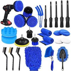 FIRE BULL 26-Piece Car Cleaning Set, Car Care Set, Car Detail Brushes and Wash Set, Used for Car Interior and Exterior Cleaning, Household Cleaning