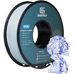 GEEETECH PLA kvēldiegs 1,75 mm, 3D printera PLA kvēldiegs 1 kg spole, piemēram, marmora zila