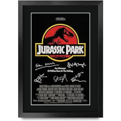 HWC Trading Jurassic Park A3, ierāmēts, parakstīts, drukāts autogrāfs Attēlu drukāšanas fotoattēla demonstrēšanas dāvana filmu faniem