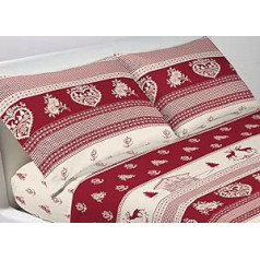 100% Cotton Duvet Cover Set French Bed Linen Tyrola Print