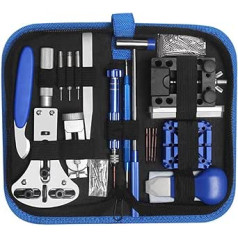 H.May Watchmaker's Tool Set, 185 Pieces Watch Repair Watch Tool Bag Watch Tools in Nylon Bag for Most Watches, black
