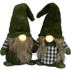 Brandsseller Gnome Couple Set LED Ziemassvētku Gnome Ziemassvētku rotājuma figūra LED apgaismojums