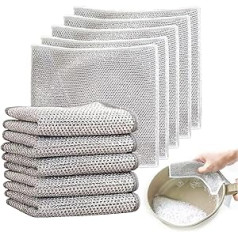 YIPBFUONE Multipurpose Wire Dish Towels Reusable Kitchen Cleaning Wire Dish Towels for Wet and Dry Wire Dish Cleaning Towels for Kitchen 10 Pack