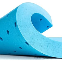 SU SUBRTEX 2 collu Super King izmēra vēss gultas paliktnis, ar želeju iepildīts Memory Foam virsmatracis ar ventilācijas dizainu spiediena mazināšanai (5 cm, 180 x 200 cm)